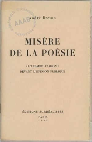 Misère de la poésie