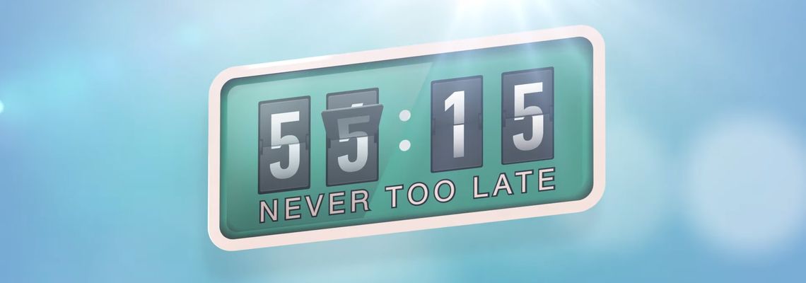 Cover 55:15 Never Too Late