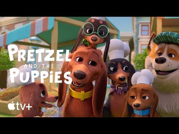 Bretzel et les bébés chiens