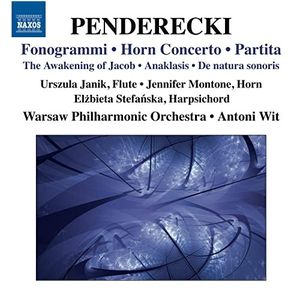 Fonogrammi / Horn Concerto / Partita / The Awakening of Jacob / Anaklasis / De natura sonoris