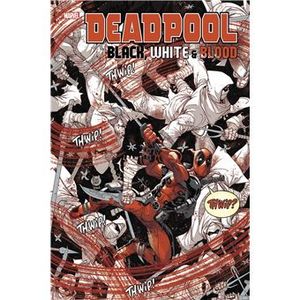 Deadpool Black white and blood