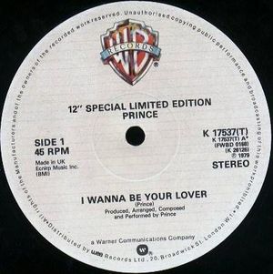 I Wanna Be Your Lover (Single)