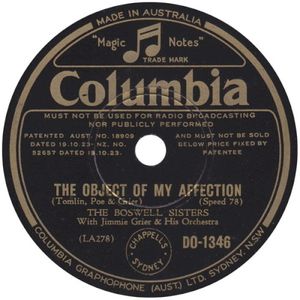The Object of My Affection / It's Written All Over Your Face (Single)