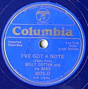 I've Got a Note / The Gentleman Obviously Doesn't Believe (Single)