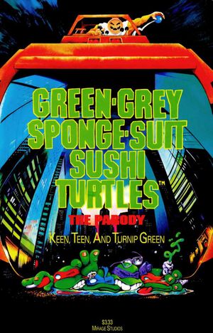 Green-Grey Sponge-Suit Sushi Turtles