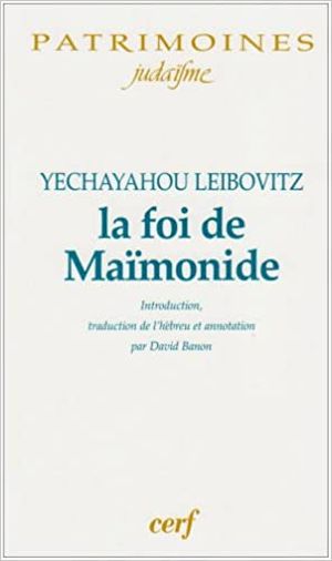 La Foi de Maïmonide