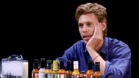 Austin Butler Searches for Comfort While Eating Spicy Wings