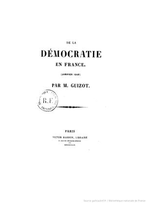 De la Démocratie en France