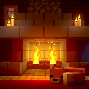 Minecraft Soothing Scenes: Relaxing Fireplace (Single)