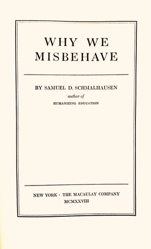 Why We Misbehave