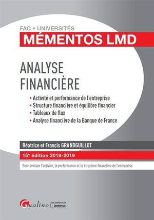 Analyse financière : activité et performance de l'entreprise, structure financière et équilibre financier, tableaux de flux, ana
