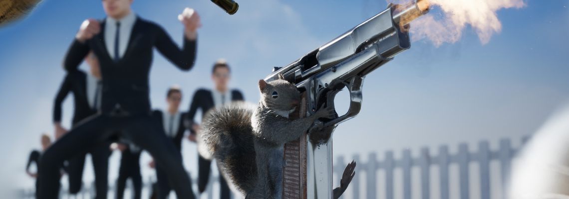 Cover Squirrel with a Gun