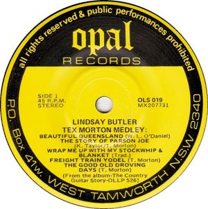 Tex Morton Medley / Black & White Tangle (Single)