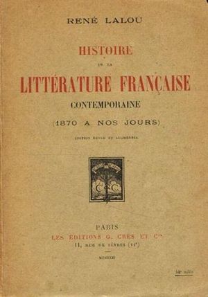 Histoire de la littérature française contemporaine