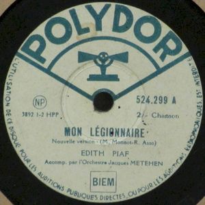 Mon légionnaire / Le Fanion de la légion (Single)