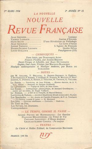 La Nouvelle Nouvelle Revue Française