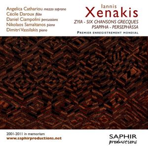 Zyia / Six chansons grecques / Psappha / Persephassa