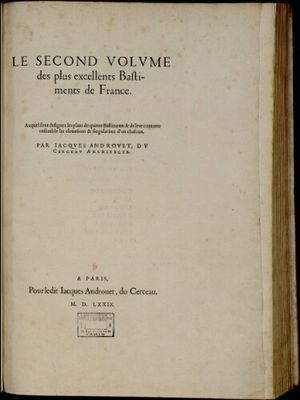 Le Second volume des plus excellents bastiments de France