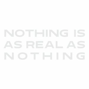 Nothing Is as Real as Nothing