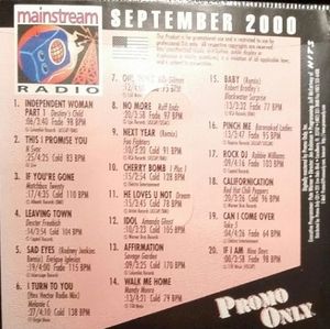 Promo Only: Mainstream Radio, September 2000