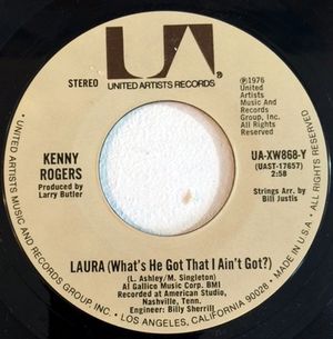 Laura (What’s He Got That I Ain’t Got) / I Wasn’t Man Enough (Single)