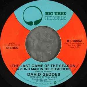 The Last Game of the Season (A Blind Man in the Bleachers) (Single)
