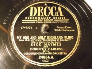 My One and Only Highland Fling / I'll Keep the Lovelight Burning (Single)