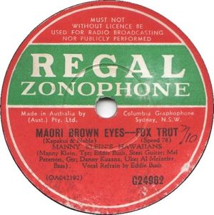 Maori Brown Eyes / Sailing Away From the Islands (Single)