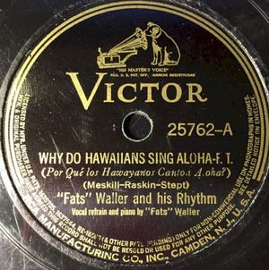 Why Do Hawaiians Sing Aloha / My Window Faces the South (Single)