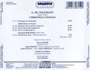 Telemann: Christmas cantatas / Berhard: Weihnachtskonzert