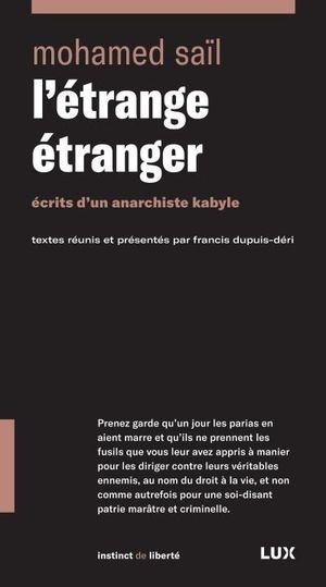 L'étrange étranger : Écrits d'un anarchiste kabyle