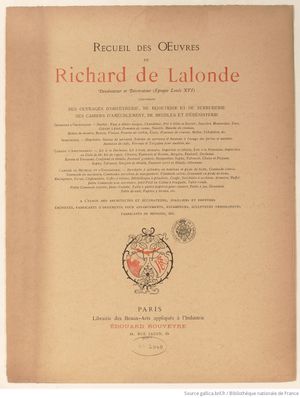 Recueil des œuvres de Richard de Lalonde