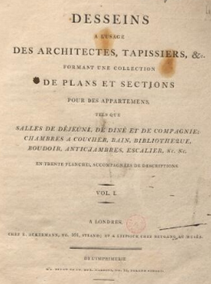 Dessins à l'usage des architectes et tapissiers