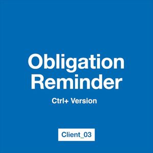 Obligation Reminder (Ctrl+ version) (Single)