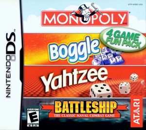 4 Game Fun Pack: Monopoly / Boggle / Yahtzee / Battleship