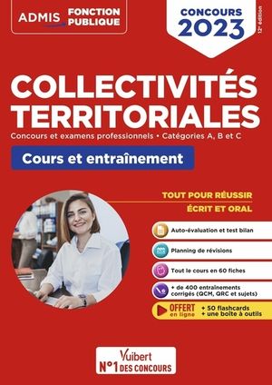 Collectivités territoriales : concours et examens professionnels, catégories A, B et C : cours et entraînement, concours 2023