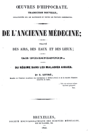 De l'ancienne médecine