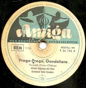 Prego-Prego, Gondoliere / Wer weiß, wer weiß (Single)