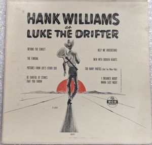 Hank Williams as “Luke the Drifter”