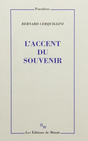 L'Accent du souvenir