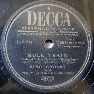 Mule Train / Dear Hearts and Gentle People (Single)