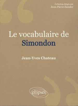 Le vocabulaire de Simondon