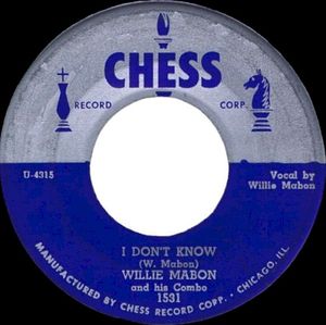 I Don’t Know / Worry Blues (Single)