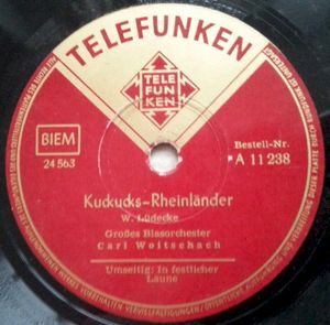 Kuckucks-Rheinländer / In Festlicher Laune (Single)