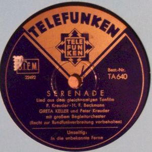 Serenade / In die unbekannte Ferne (Single)