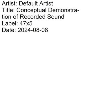 Conceptual Demonstration of Recorded Sound (EP)