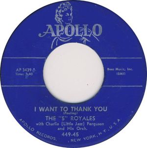 I Want to Thank You / All Righty! (Single)