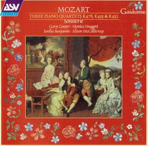 Mozart - Three Piano Quartets K478, K493 & K452