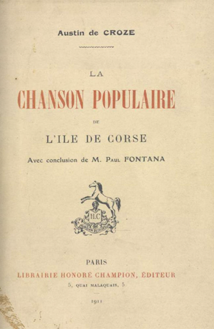 La Chanson Populaire De L'île De Corse