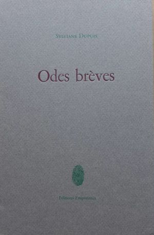 Odes brèves